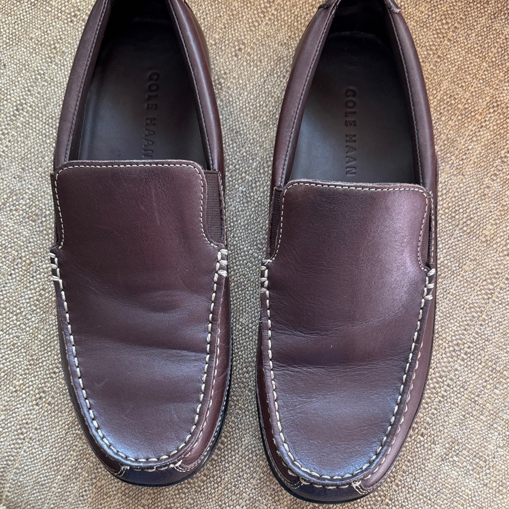 Cole Haan Men's Dark Brown Leather Loafers 8M
